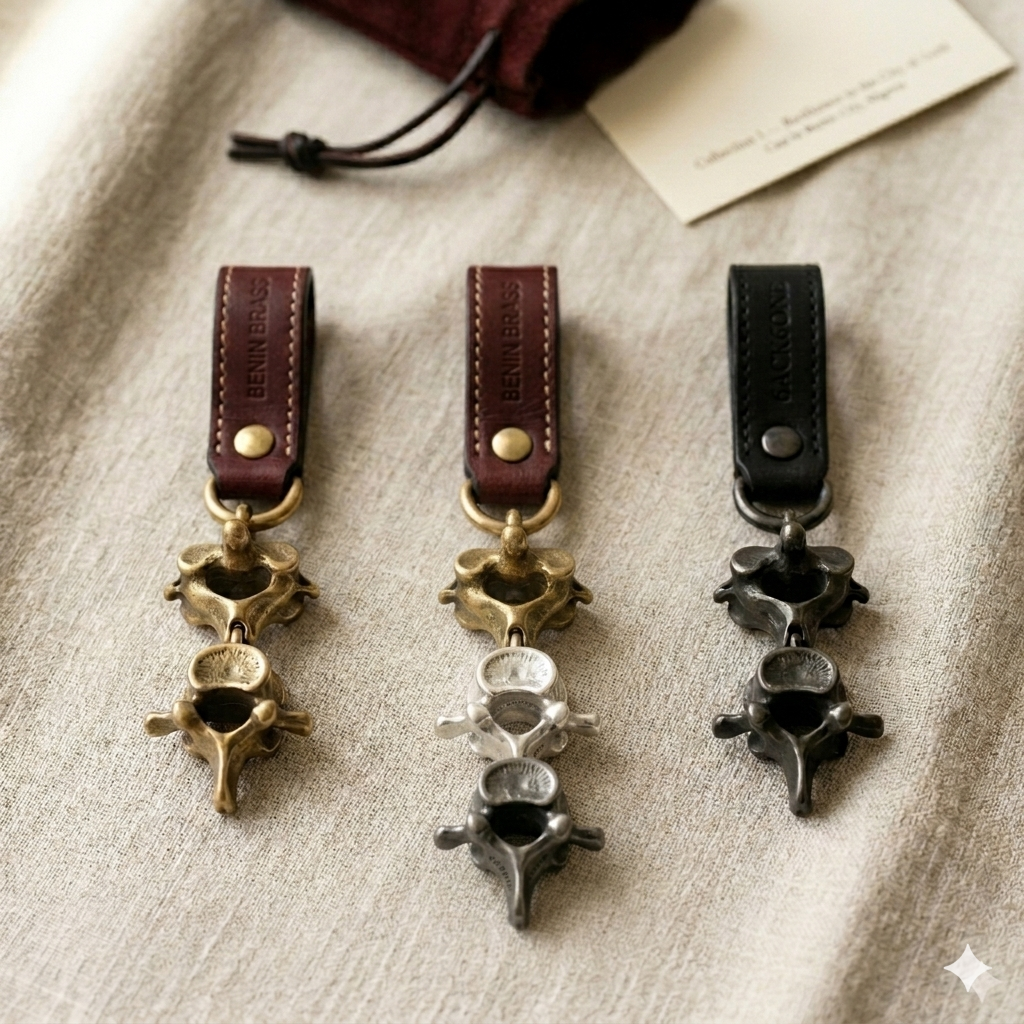 6ack6one Onyx Vertebra Keychain
